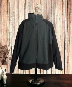 Schwarz grau Kiesausrüstung Herren Isoliert Soft Shell Jacke Größe X-Large - Bild 1 von 13