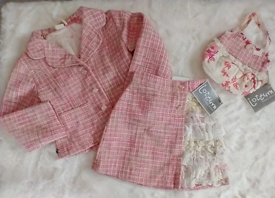 JOTTUM little girls size 6 pink dress outfit with matching purse NWT - Image 1 of 4