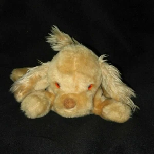 Russ Berrie Plüsch HUND Cocker Spaniel Stofftier orange Augen Vintage 1975 Spielzeug - Bild 1 von 8
