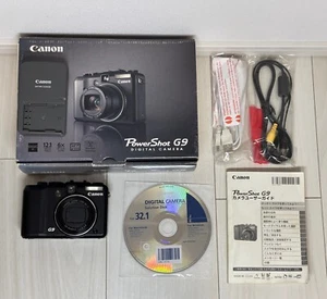 【NEAR MINT】Canon PowerShot G9 Black 12.1MP 6x Zoom Digital Camera from JAPAN - Picture 1 of 20