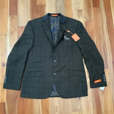 Nuevo con etiquetas Abrigo deportivo Blazer de lana a cuadros verde regular Tallia para hombre 42 -defecto Foto 1 de 4