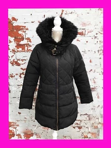 ZARA COAT PUFFA STYLE JACKET ANORAK / FAUX FUR + HOOD (L) SCHOOL COAT REF:153 - Picture 1 of 12