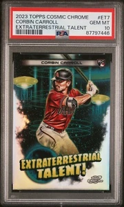 2023 Topps Cosmic Chrome Extraterrestrial Talent Corbin Carroll Rookie RC PSA 10 - Imagen 1 de 2