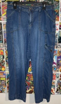 Pantalones de mezclilla vintage Mountain Lake Adventurer azules para mujer 12 otoño invierno senderismo Foto 1 de 4