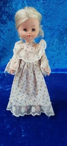*D3 Bambola bionda vintage made Italy Fiba 30 cm con vestito apre chiude occhi - Foto 1 di 8