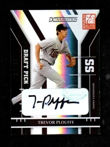Autografo 2004 Donruss Elite Extra TREVOR PLOUFFE 0249/1329 Twins Rookie RC - Foto 1 di 2