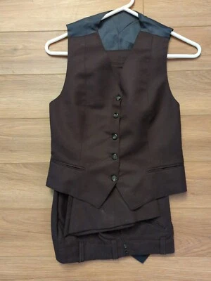 Chaleco de sillín marrón y pantalones de yodo talla 4 Foto 1 de 4