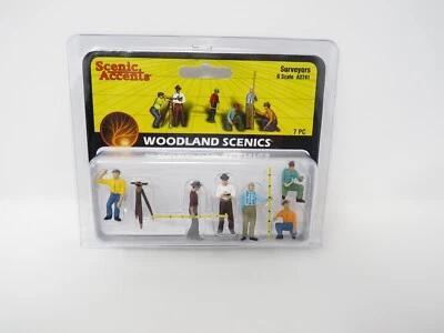 Woodland Scenics O 2741 Surveyors Workers Surveying Accessory Figure People Set - Image 1 of 2