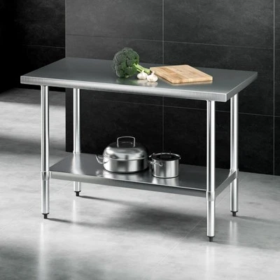Cefito Stainless Steel Kitchen Benches Work Bench Food Prep Table 1219x610mm 304 - image 1 of 4