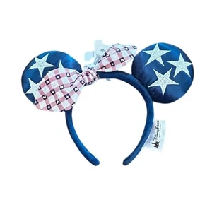 Cerchietto orecchie stelle Disney Parks Topolino Minnie Americana America USA nuovo con etichette - Foto 1 di 6