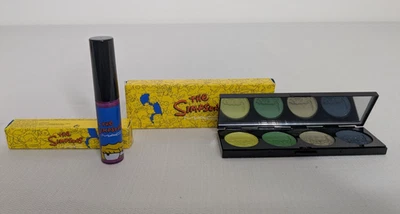 Mac X The Simpsons Lipglass Lip Gloss That Trillion Dollar Quad Eyeshadow LE NIB - Image 1 of 4