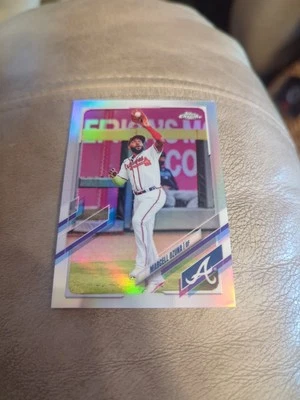 2021 Topps Chrome #202 Marcell Ozuna Refractor Card Atlanta Braves - Image 1 of 2
