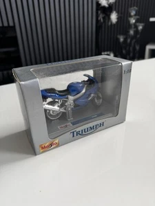 Maisto 1/18 Classic Triumph TT600 Motorcycle Model Kit Blue - Picture 1 of 1