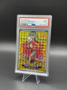 2024 PANINI MOSAIC MARVIN HARRISON JR RC REACTIVE YELLOW PSA 9 MINT 🔥 - Picture 1 of 2