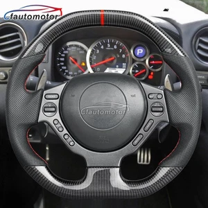 Volante personalizado de fibra de carbono real con ajuste de ajuste Nissan GTR R35 2007-2016 - Imagen 1 de 11