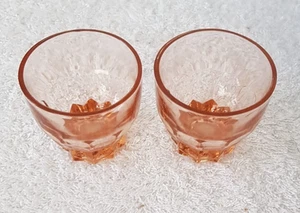Pair of French Blush Aperitif Glasses/Candle Holders - Picture 1 of 5