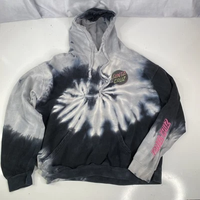 SANTA CRUZ Skateboards Tie Dye Gráfico Logo Sudadera con Capucha Talla L Foto 1 de 4