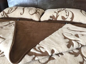 Luxus Set Bettenset  Kamelhaar Doppelbett Decke Bettdecke 2 Kissen 45x75 - Picture 1 of 8