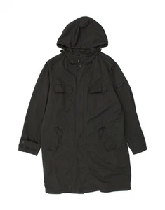 GAS Mens Hooded Raincoat UK 36 Small Grey Nylon NK01 - Picture 1 of 4