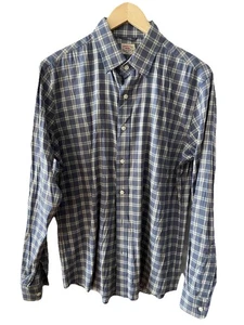 Faherty Marke Hemd Herren Größe M blau weiß kariert kariert Knopfleiste Kleid - Bild 1 von 7