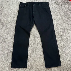 Polo Ralph Lauren Herren dunkel schwarz Hampton gerades Bein Denim Jeans 38x32 - Bild 1 von 16