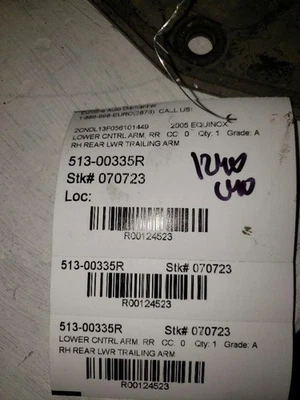 Brazo de control inferior derecho Rr CHEVY EQUINOX 05 06 07 08 09 Foto 1 de 4