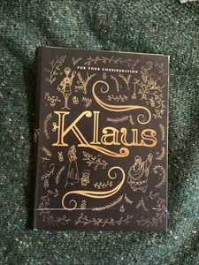 Klaus Blu-ray FYC Netflix Full Length Animated Movie Screener 2019 (not DVD) - Picture 1 of 3