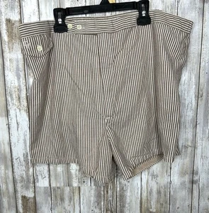 VTG Christian Dior Monsieur Mens Seersucker Piped Shorts Striped Sz XL - Picture 1 of 12