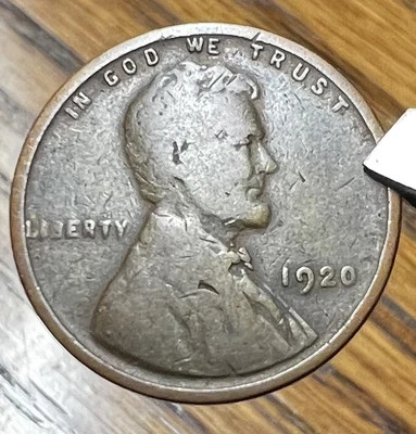 RARE 1920 LINCOLN WHEAT PENNY NO MINT MARK WITH ERRORS - Image 1 of 4