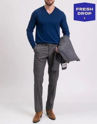 RRP€315 PAL ZILERI SU MISURA Chino Trousers IT48 US38 M Wool Blend Made in Italy - Image 1 of 4