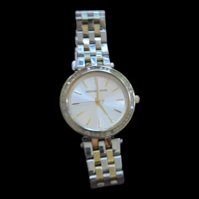 MICHAEL KORS MK3405 MINI DARCI WOMENS SILVER & GOLD STAINLESS STEEL  - Image 1 of 4