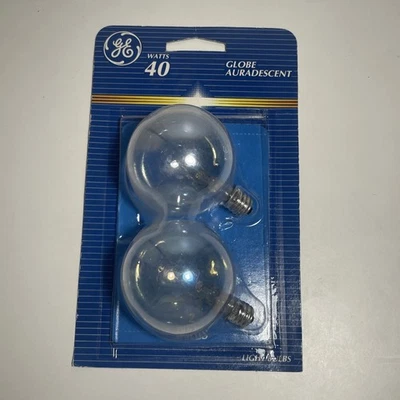 GE Globe Aurarescent 40W Vintage NOS Auradescent 40GC 2-Pack - Image 1 of 4
