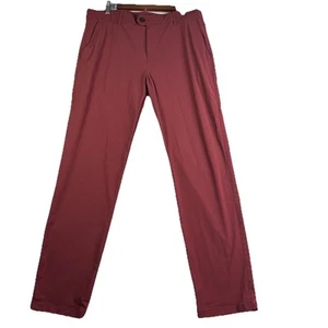 Greyson Pants Men’s 36x31.5 Maroon Performance Stretch Chino Golf Trousers - Picture 1 of 11