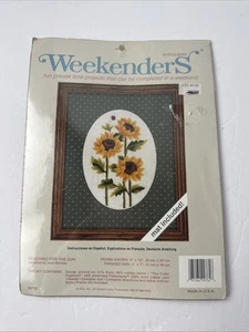 Weekenders Reaching for the Sun Sunflowers Cross Stitch Needlecraft Kit NEW - Picture 1 of 6