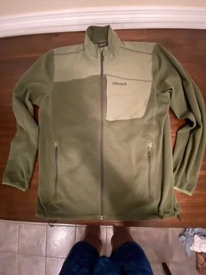 Marmot Men’s Fleece Jacket. Olive Green XL Excellent Condition. - Image 1 of 4