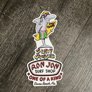 Vintage Ron Jon Surf Shop “SURF CRUISER” Sticker Cocoa Beach Florida - Picture 1 of 3