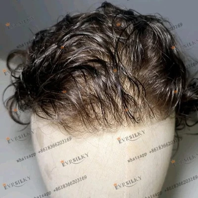 90% Density Capillary Prosthesis System Hairpieces Super Thin 0.02mm Skin Base - Image 1 of 4