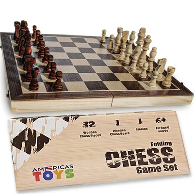 Chess Set Chess Board Game Kids Folding Chess Board 15 in Family Game Set Age 6+ - Image 1 of 4