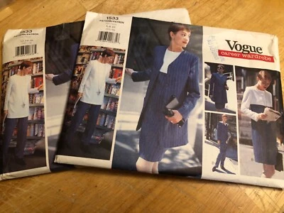 🌺 VOGUE #1533 - LADIES JACKET-DRESS-SKIRT-PANTS-TOP & SCARF PATTERN 6-16 FF - Image 1 of 2