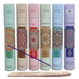 Premium  All Natural Masala 180 Incense Sticks - Mix 6 Fragrances Gift Set - Picture 1 of 6