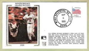 CAL RIPKEN JR Orioles ~ 1996 First Day Cover Envelope for 2131 Game - Picture 1 of 1