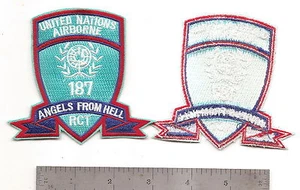 #081 US ARMY 187 RCT "UNITED NATIONS A/B" PATCH - Picture 1 of 1