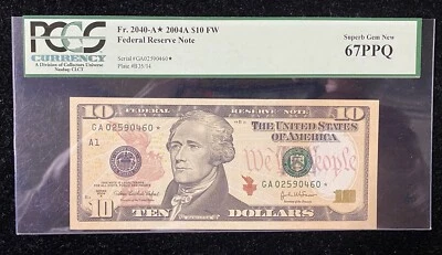 2004 $10 Chicago Star Note PCGS 67 PPQ  - Image 1 of 2