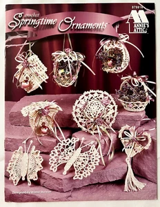 Thread Crochet Springtime Ornaments Pattern Book Bird Houses Bitterflies - Picture 1 of 2