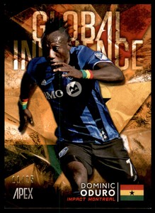 2016 Topps Apex MLS Global Influence Orange #GIDO Dominic Oduro /25
