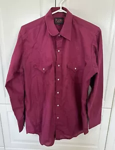 Camicia Plains Western Wear manica lunga con bottoni a pressione perlati taglia media - Foto 1 di 6