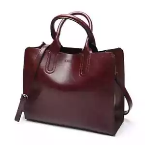 ACELURE Leather Handbags Big Women Bag High Quality Casual Female Bags BURGUNDY - Picture 1 of 3