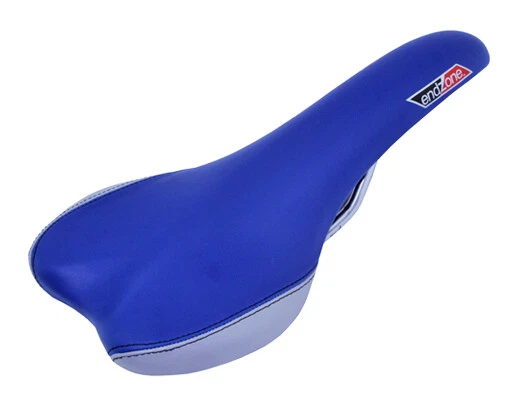 GENUINE ENDZONE VINYL BICYCLE SADDLE FOR FIXIE/MOUNTAIN BIKE IN BLUE/SILVER. - Изображение 1 из 1