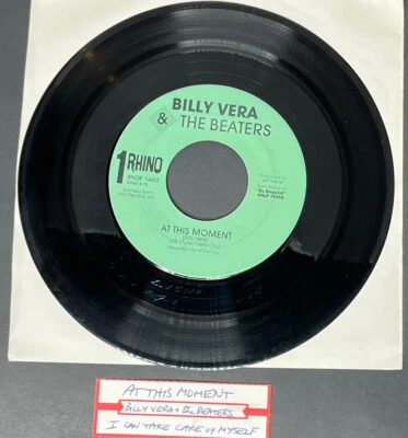 Billy Vera & The Beaters At This Moment / I Can Take Care Of Myself 45 Record 7" - Image 1 of 4