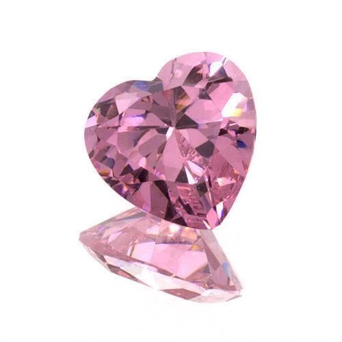Corazón de circonita cúbica rosa clasificación AAA 3 mm - 15 mm **Ver video** Foto 1 de 1